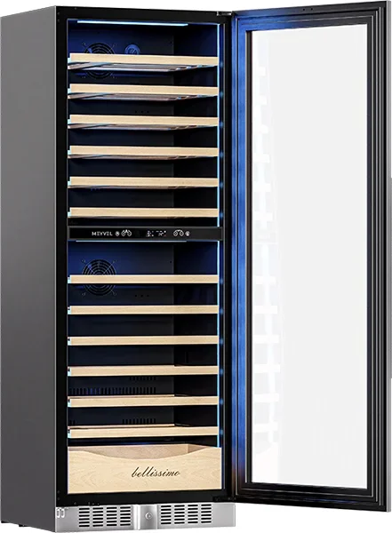 Винный шкаф компрессорный в нишу MEYVEL MV95-KST2 (Slim)