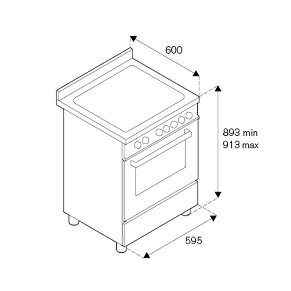 Варочный центр Master 60 см, 4 газовые конфорки MAS64L1EXT