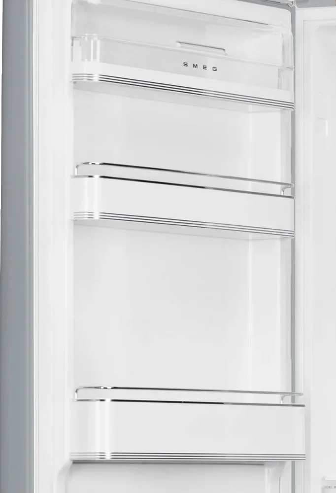 SMEG FAB32LSV6 Отдельностоящий двухдверный холодильник, стиль 50-х годов, 60 см, серебристый, No-fro